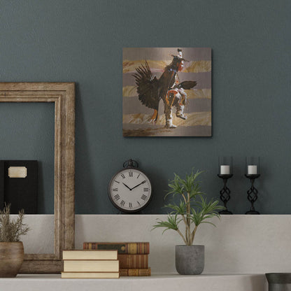 Luxe Metal Art 'Steppin Up II' by J. E. Knauf, Metal Wall Art,12x12