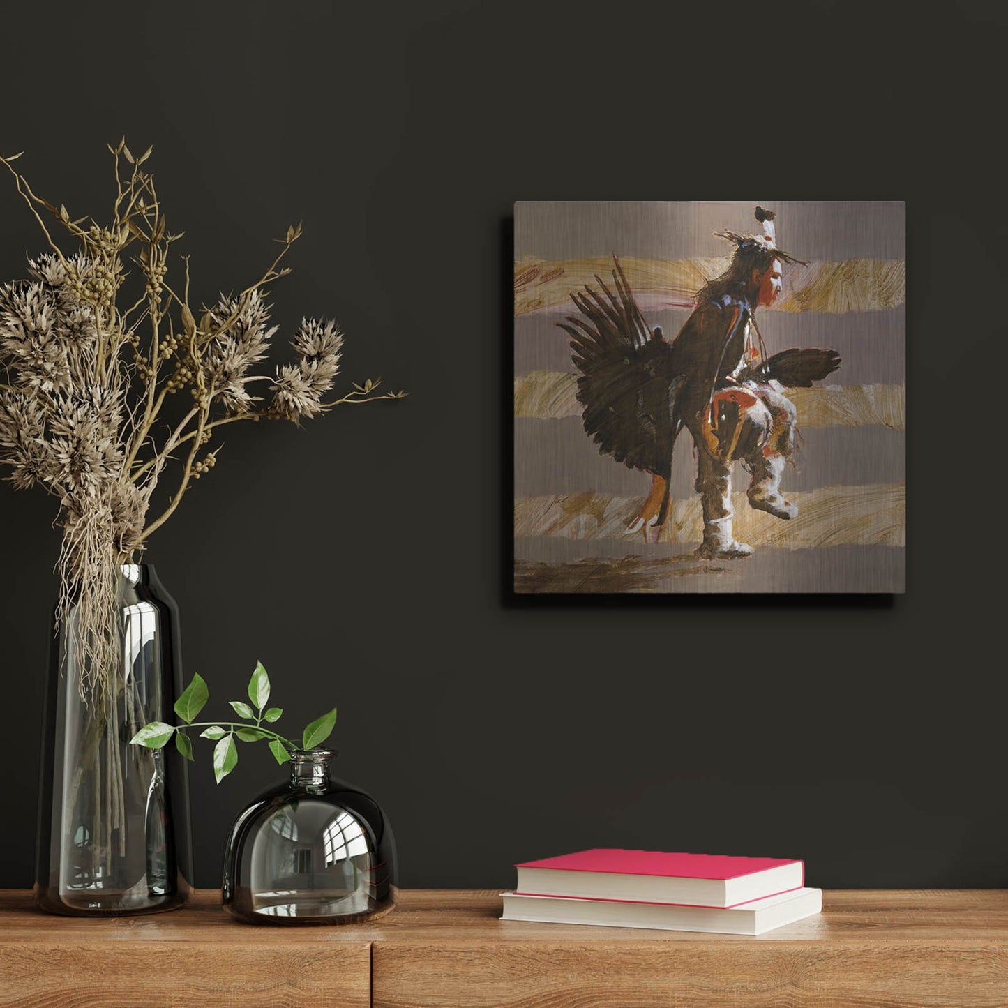 Luxe Metal Art 'Steppin Up II' by J. E. Knauf, Metal Wall Art,12x12