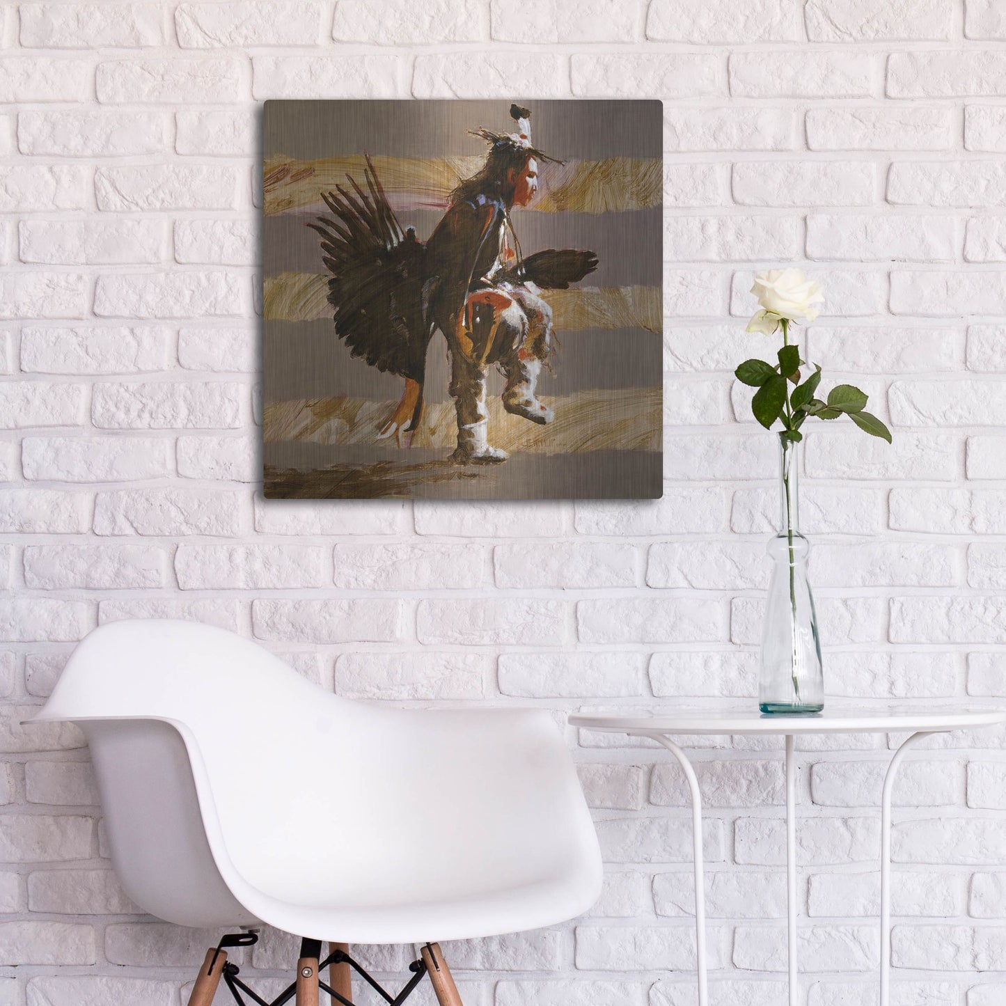 Luxe Metal Art 'Steppin Up II' by J. E. Knauf, Metal Wall Art,24x24