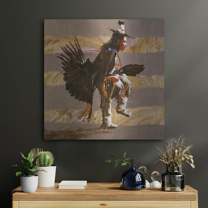 Luxe Metal Art 'Steppin Up II' by J. E. Knauf, Metal Wall Art,24x24