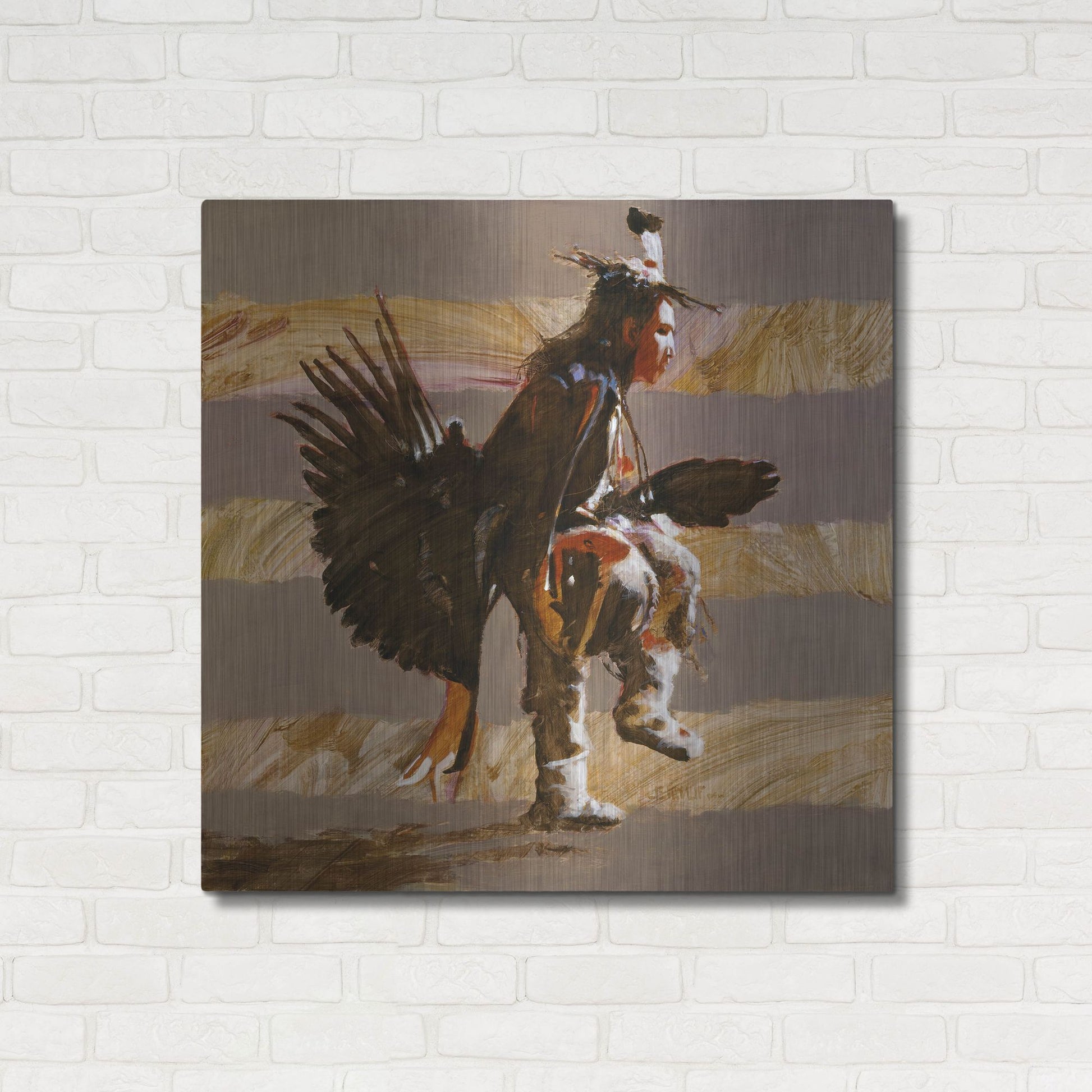 Luxe Metal Art 'Steppin Up II' by J. E. Knauf, Metal Wall Art,36x36