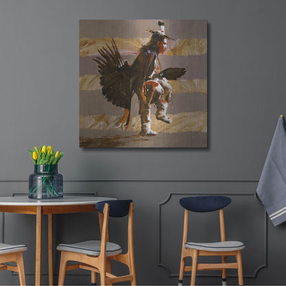 Luxe Metal Art 'Steppin Up II' by J. E. Knauf, Metal Wall Art,36x36