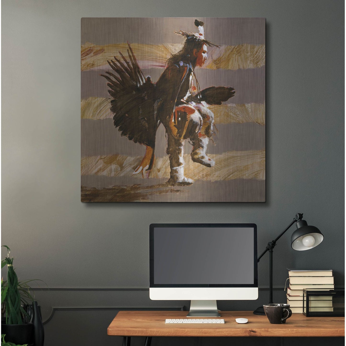 Luxe Metal Art 'Steppin Up II' by J. E. Knauf, Metal Wall Art,36x36