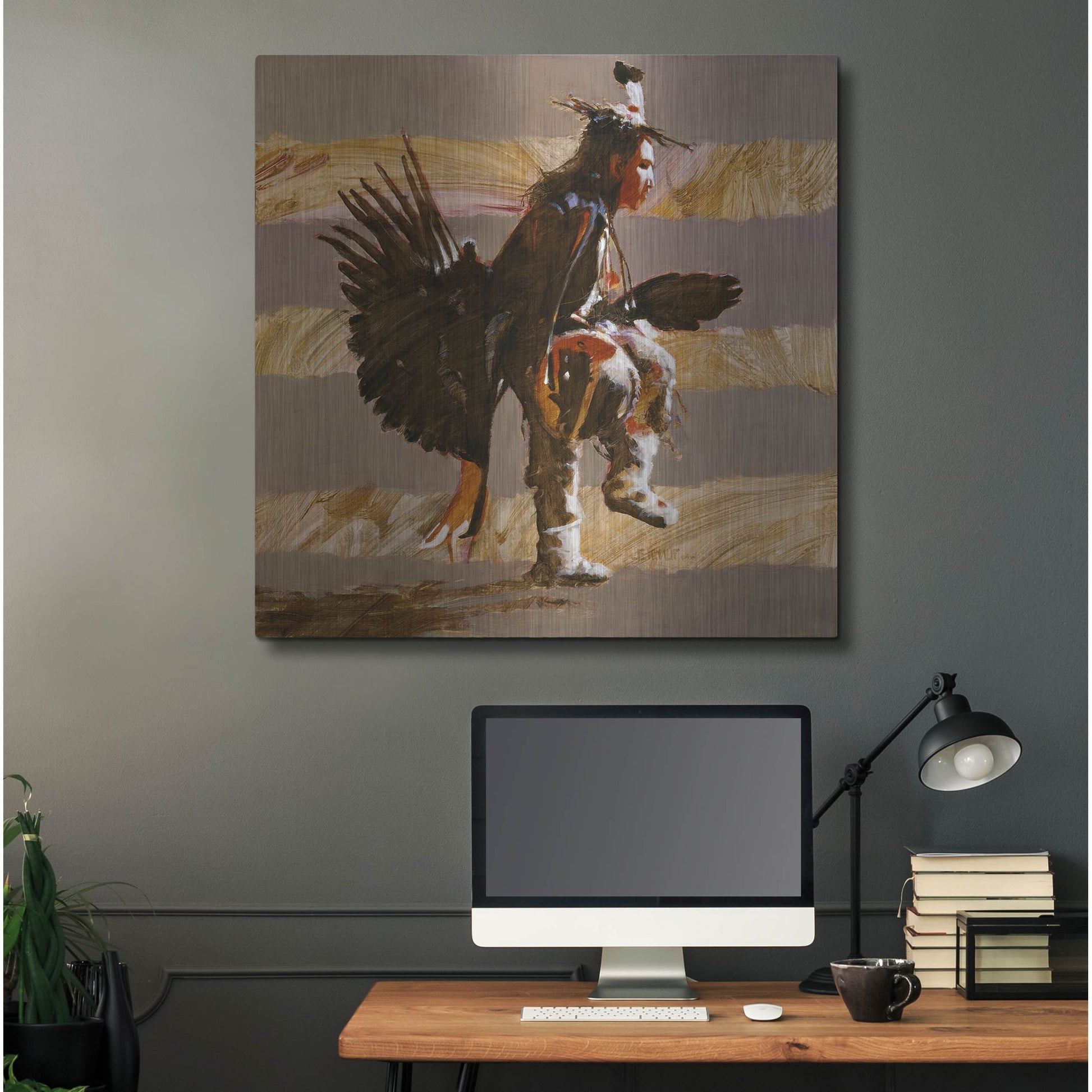 Luxe Metal Art 'Steppin Up II' by J. E. Knauf, Metal Wall Art,36x36