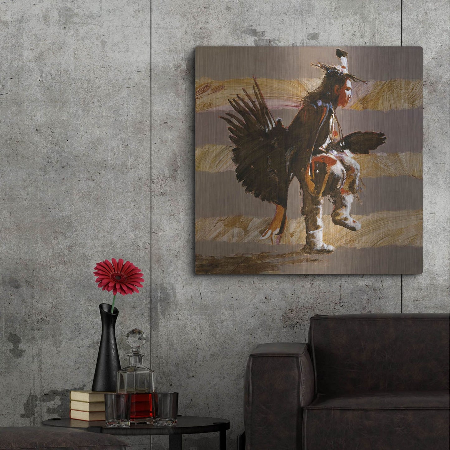 Luxe Metal Art 'Steppin Up II' by J. E. Knauf, Metal Wall Art,36x36
