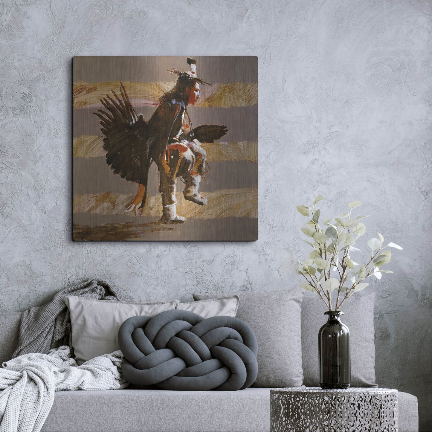 Luxe Metal Art 'Steppin Up II' by J. E. Knauf, Metal Wall Art,36x36