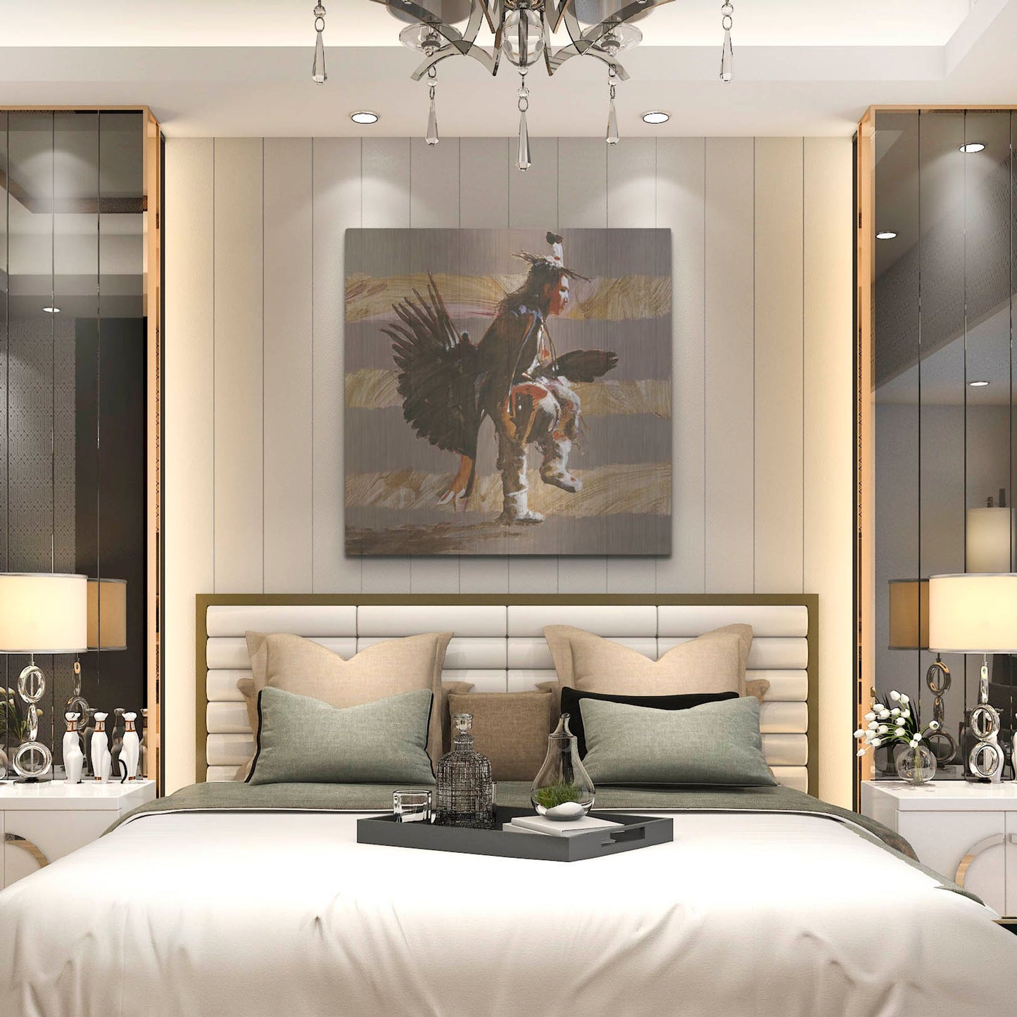 Luxe Metal Art 'Steppin Up II' by J. E. Knauf, Metal Wall Art,36x36