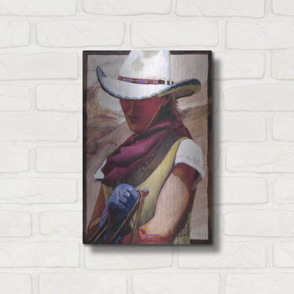 Luxe Metal Art 'The Blue Glove' by J. E. Knauf, Metal Wall Art,12x16