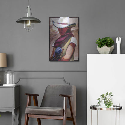 Luxe Metal Art 'The Blue Glove' by J. E. Knauf, Metal Wall Art,16x24
