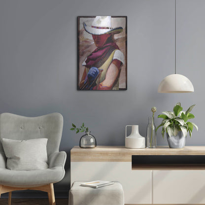 Luxe Metal Art 'The Blue Glove' by J. E. Knauf, Metal Wall Art,16x24