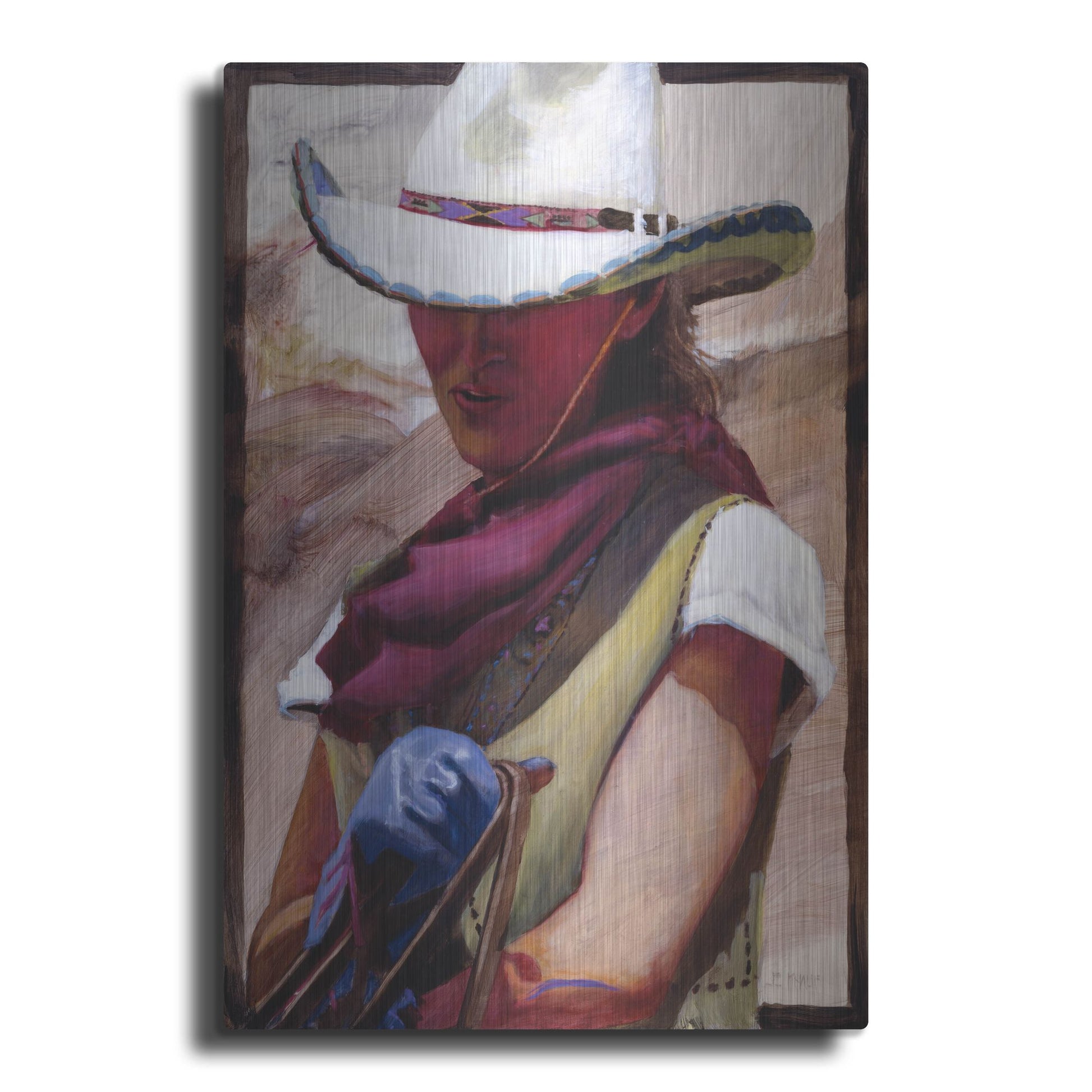 Luxe Metal Art 'The Blue Glove' by J. E. Knauf, Metal Wall Art