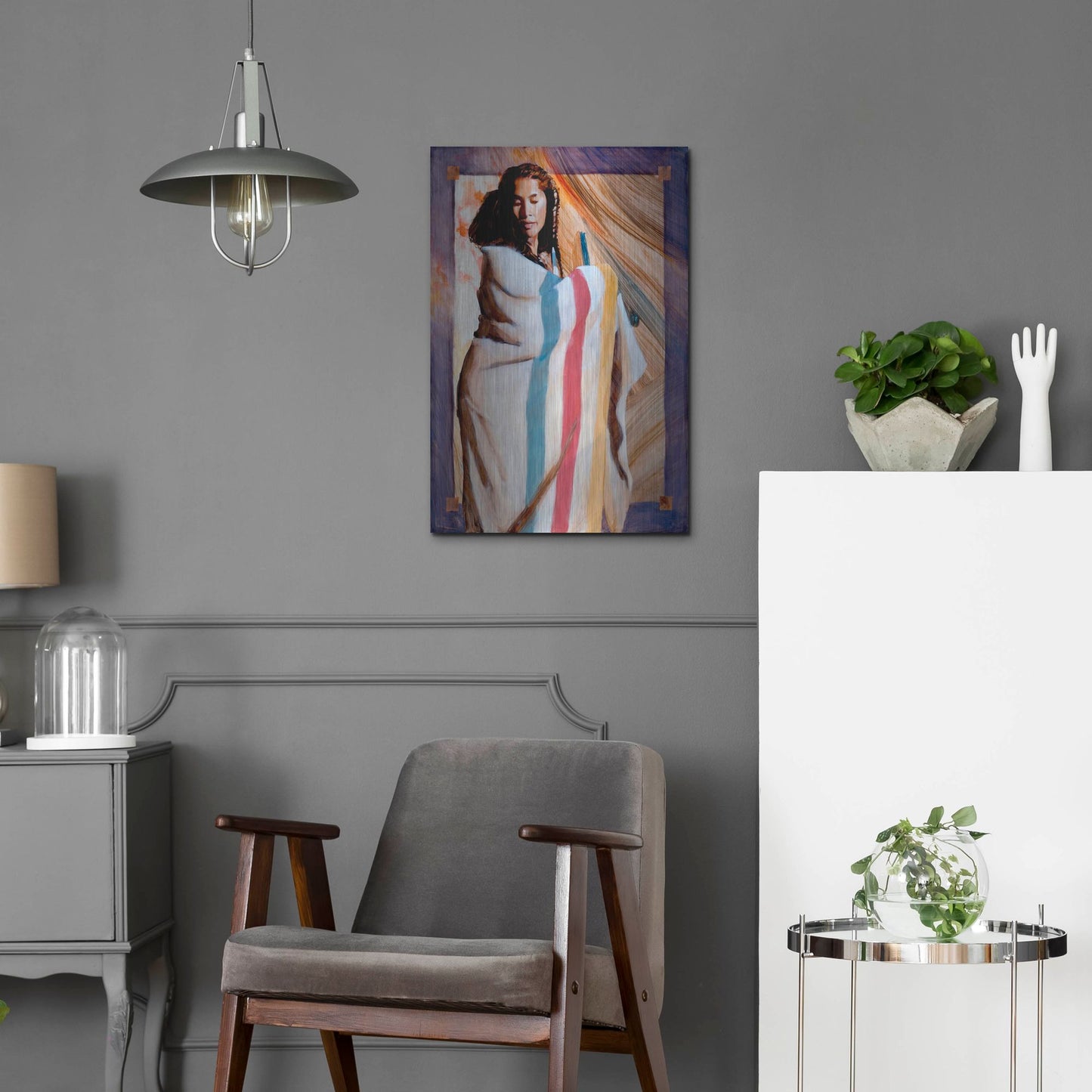 Luxe Metal Art 'Turnaround' by J. E. Knauf, Metal Wall Art,16x24