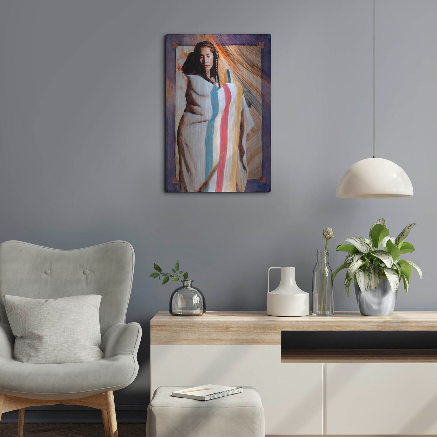 Luxe Metal Art 'Turnaround' by J. E. Knauf, Metal Wall Art,16x24