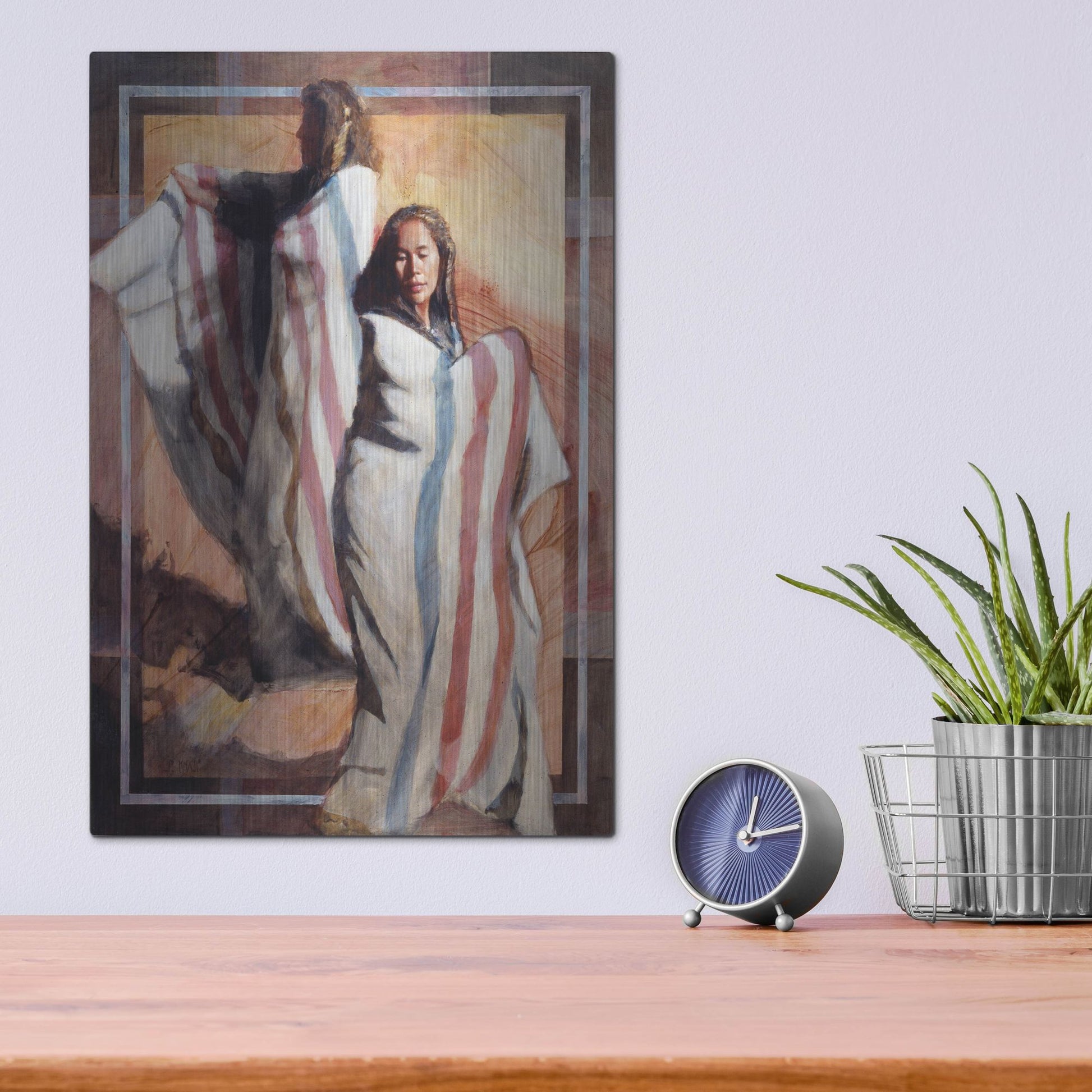 Luxe Metal Art 'Turns In Time' by J. E. Knauf, Metal Wall Art,12x16