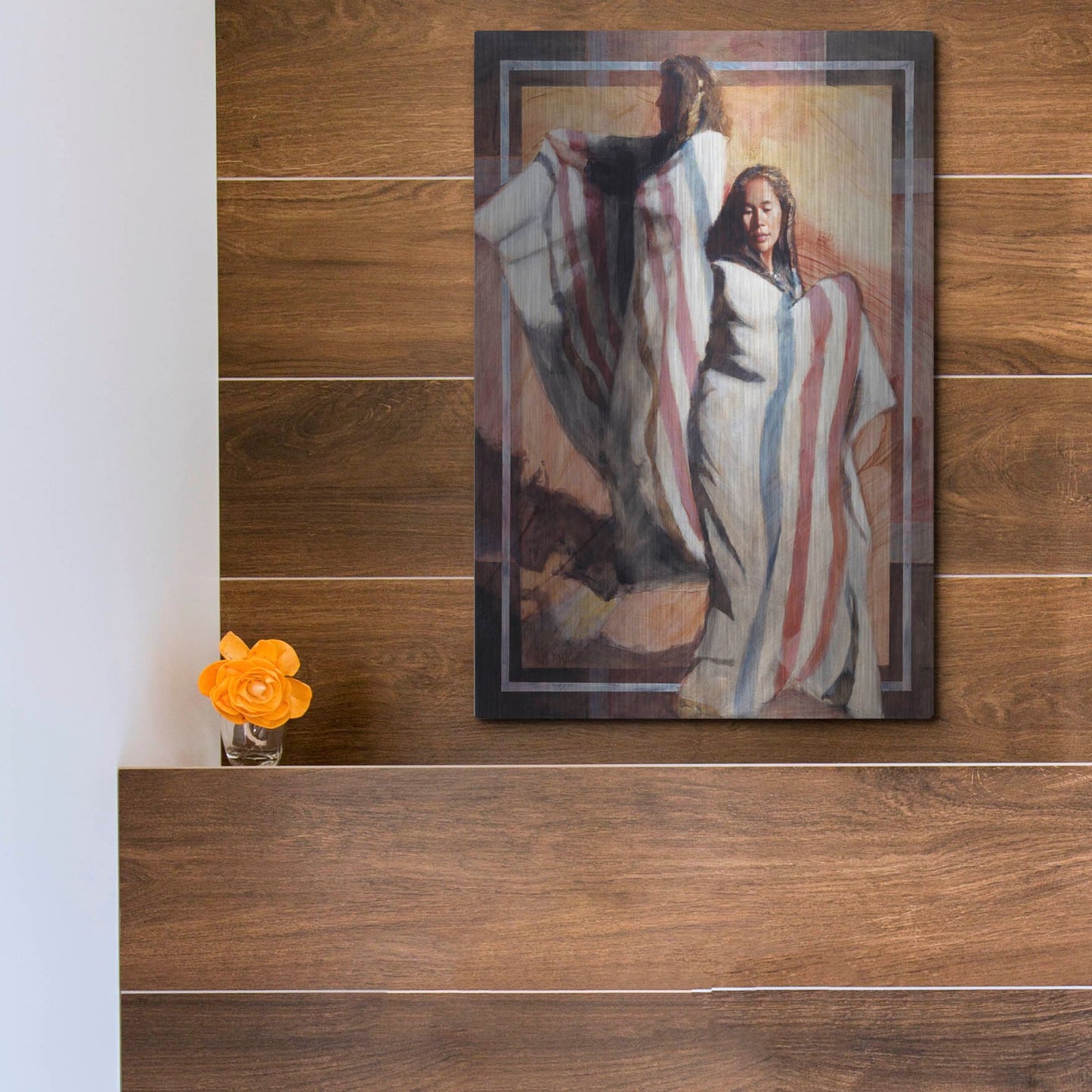 Luxe Metal Art 'Turns In Time' by J. E. Knauf, Metal Wall Art,12x16
