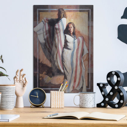 Luxe Metal Art 'Turns In Time' by J. E. Knauf, Metal Wall Art,12x16