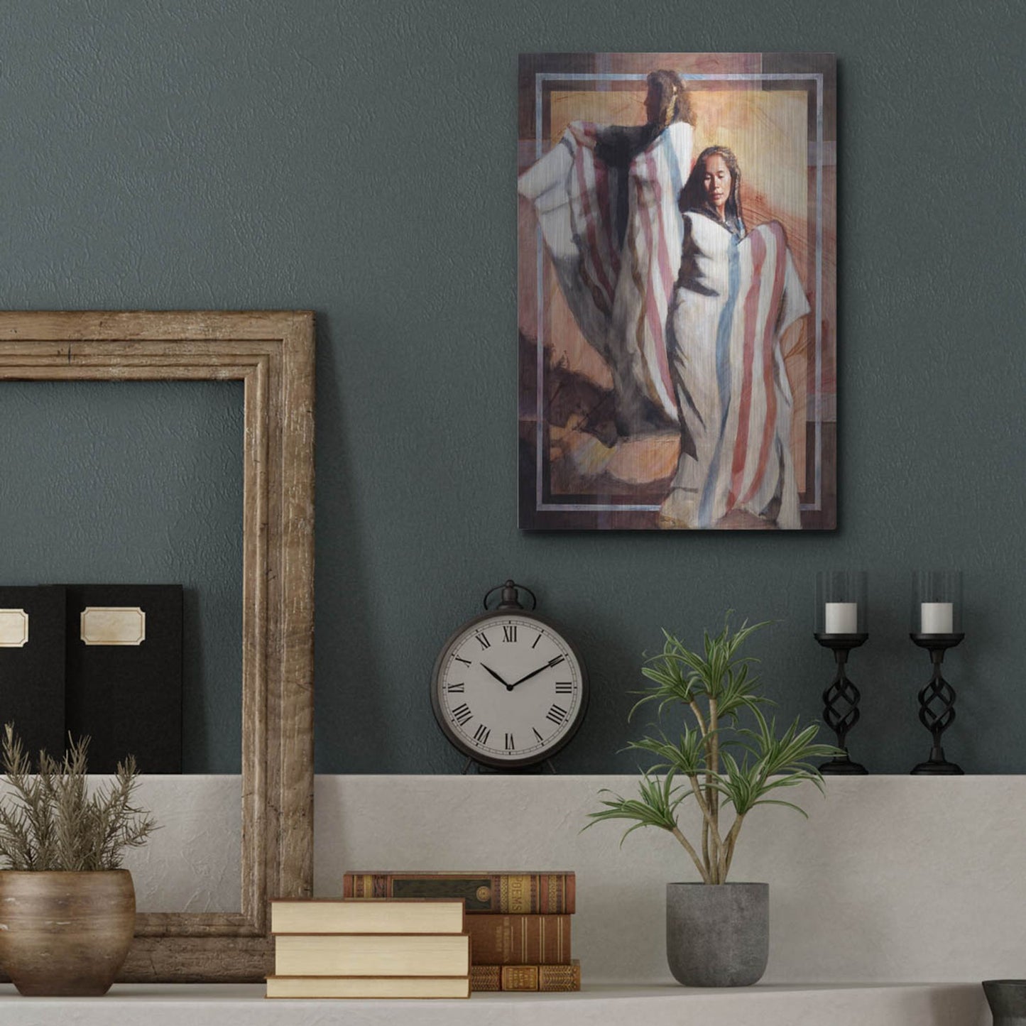 Luxe Metal Art 'Turns In Time' by J. E. Knauf, Metal Wall Art,12x16