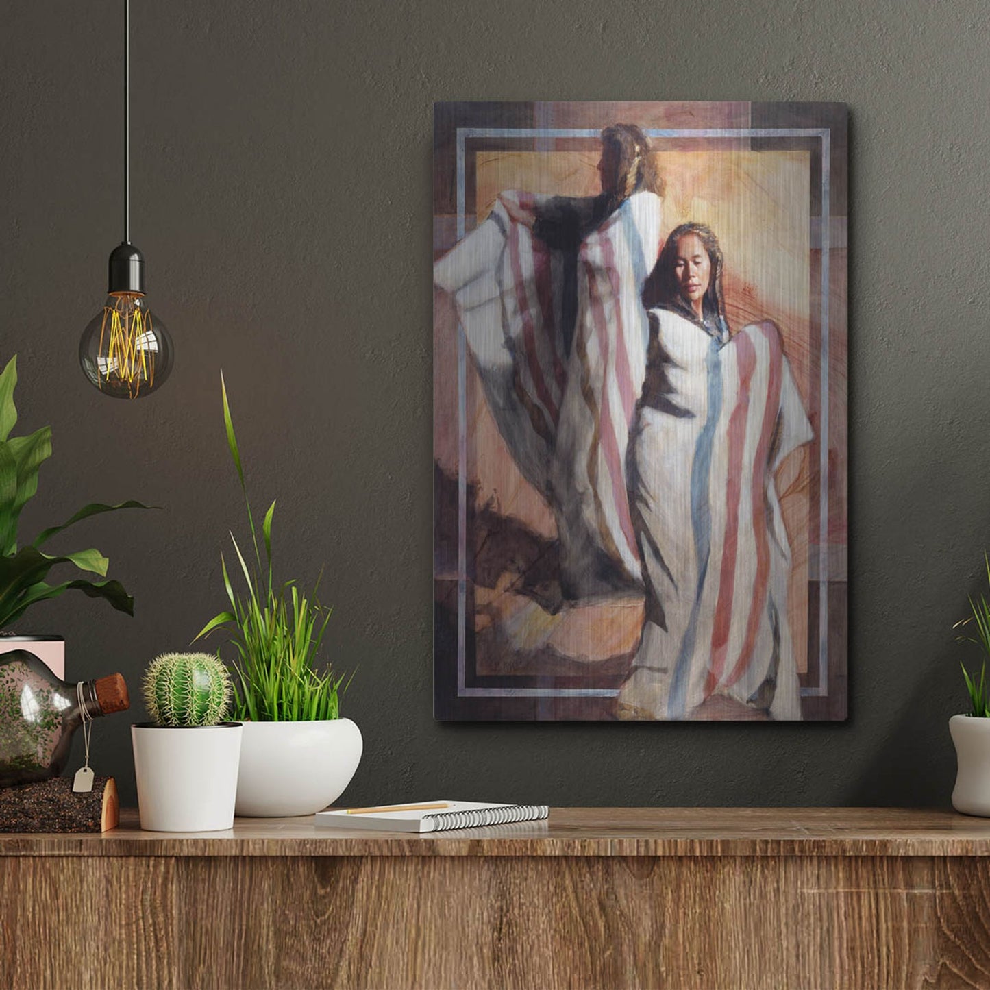Luxe Metal Art 'Turns In Time' by J. E. Knauf, Metal Wall Art,12x16