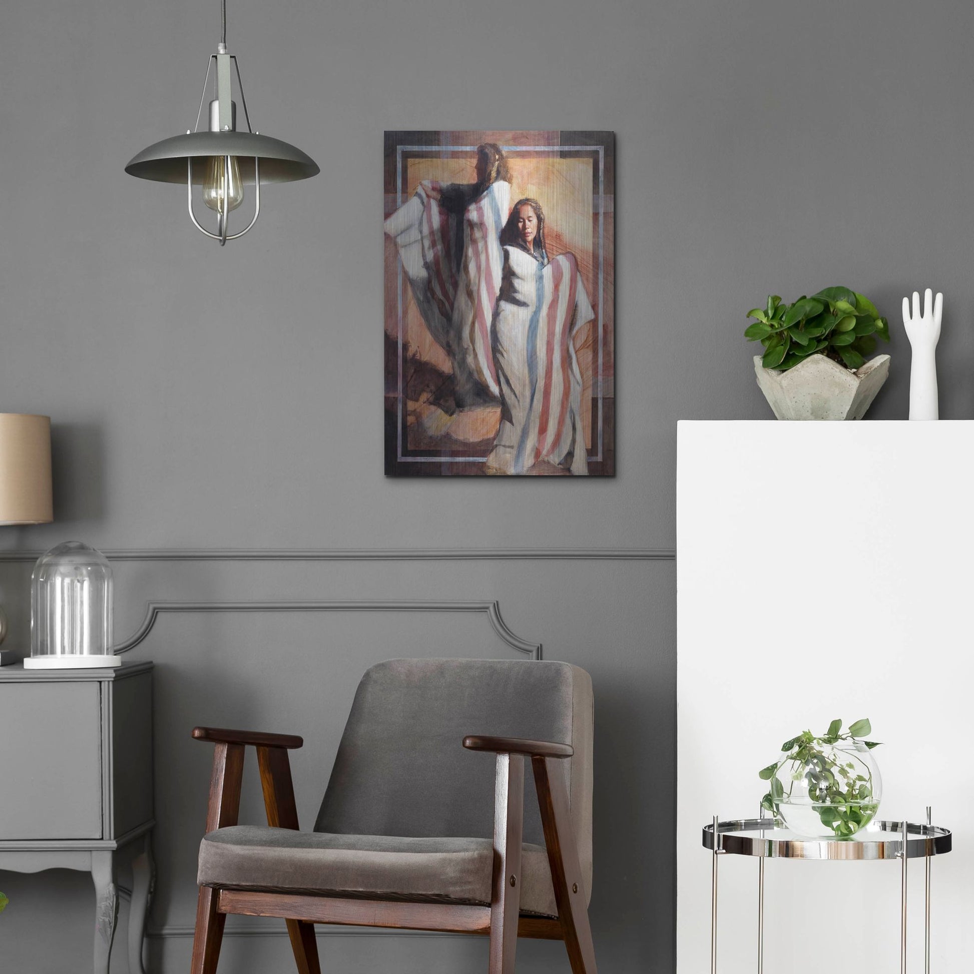 Luxe Metal Art 'Turns In Time' by J. E. Knauf, Metal Wall Art,16x24