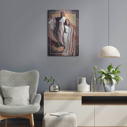 Luxe Metal Art 'Turns In Time' by J. E. Knauf, Metal Wall Art,16x24