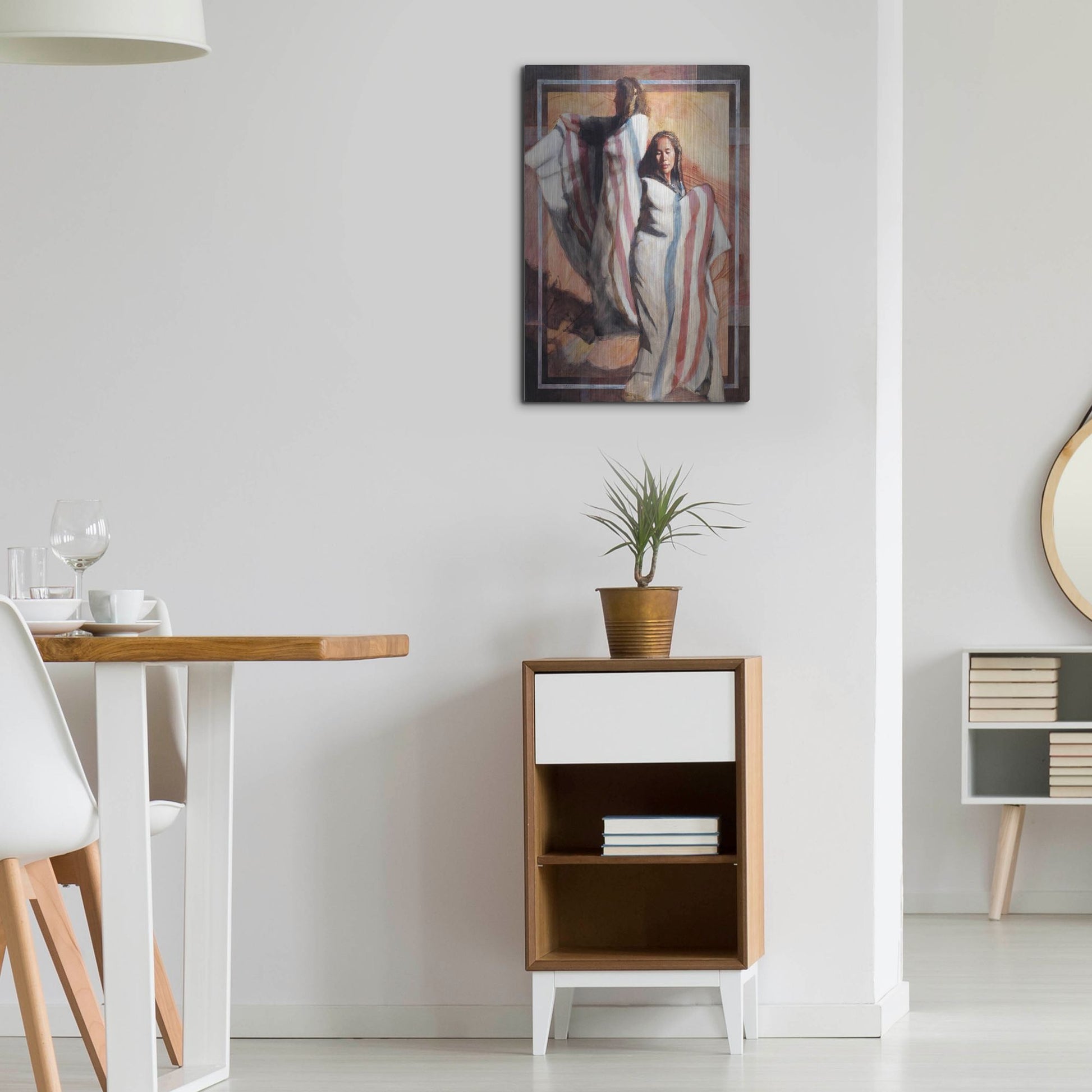 Luxe Metal Art 'Turns In Time' by J. E. Knauf, Metal Wall Art,16x24