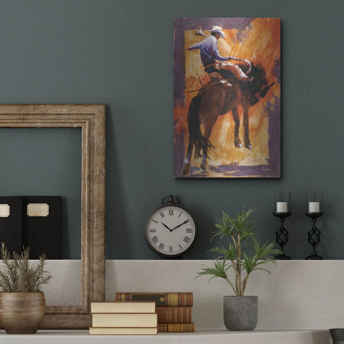 Luxe Metal Art 'Up In Front' by J. E. Knauf, Metal Wall Art,12x16