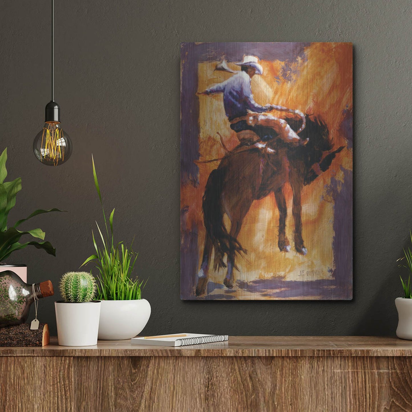 Luxe Metal Art 'Up In Front' by J. E. Knauf, Metal Wall Art,12x16