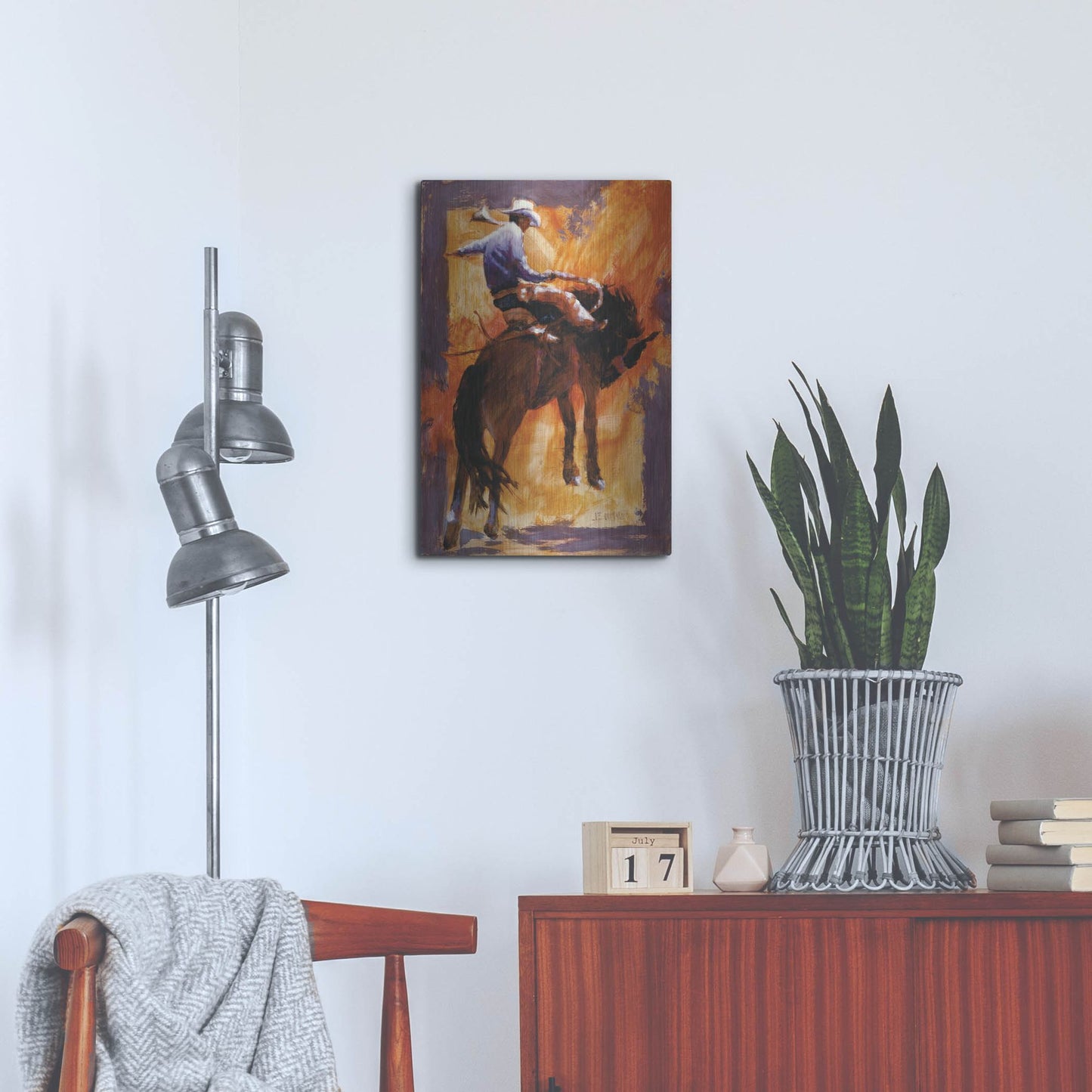 Luxe Metal Art 'Up In Front' by J. E. Knauf, Metal Wall Art,16x24