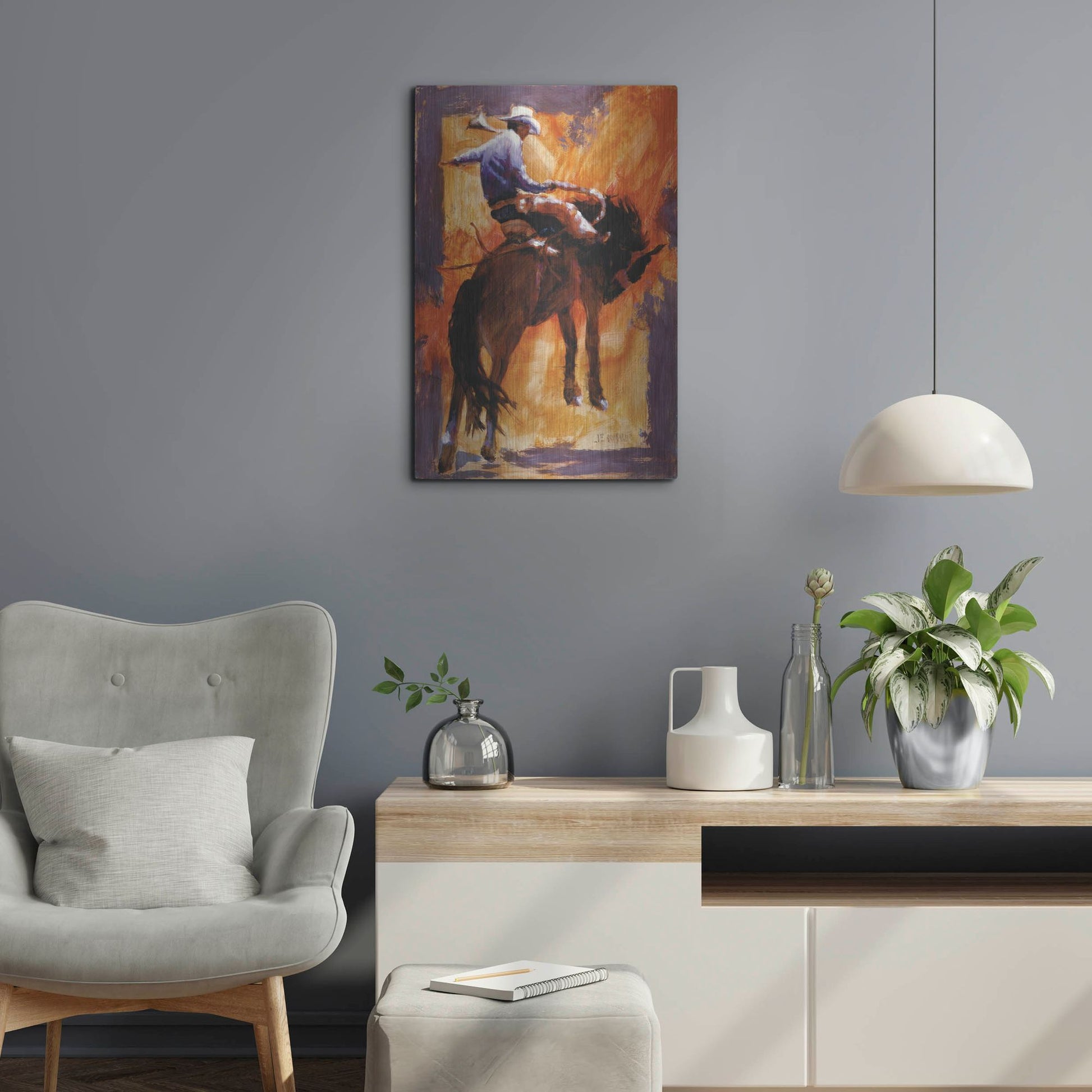 Luxe Metal Art 'Up In Front' by J. E. Knauf, Metal Wall Art,16x24