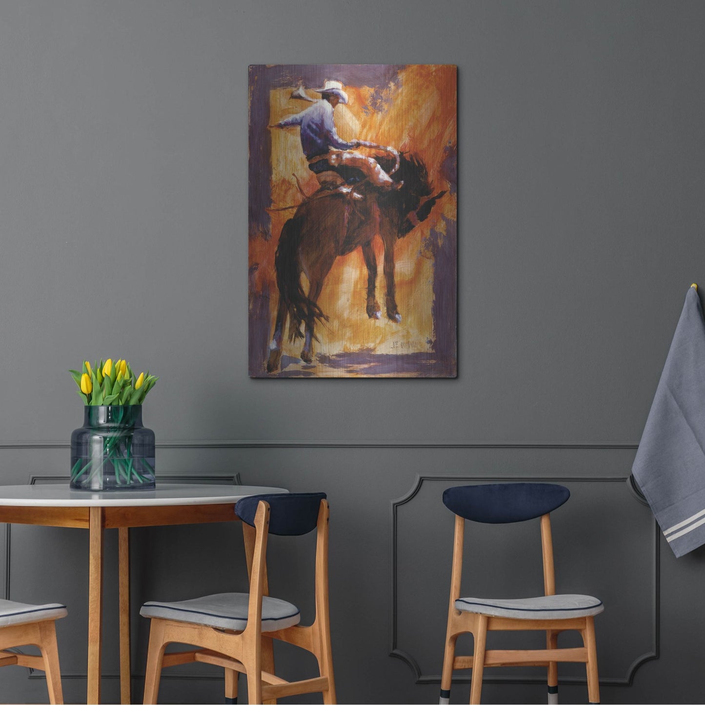 Luxe Metal Art 'Up In Front' by J. E. Knauf, Metal Wall Art,24x36