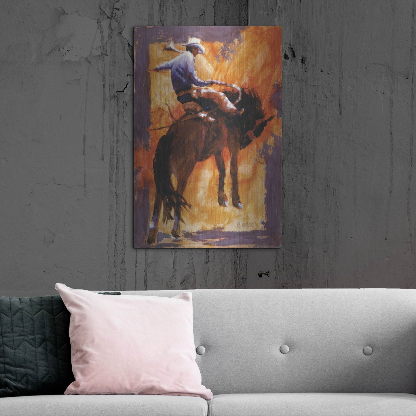 Luxe Metal Art 'Up In Front' by J. E. Knauf, Metal Wall Art,24x36