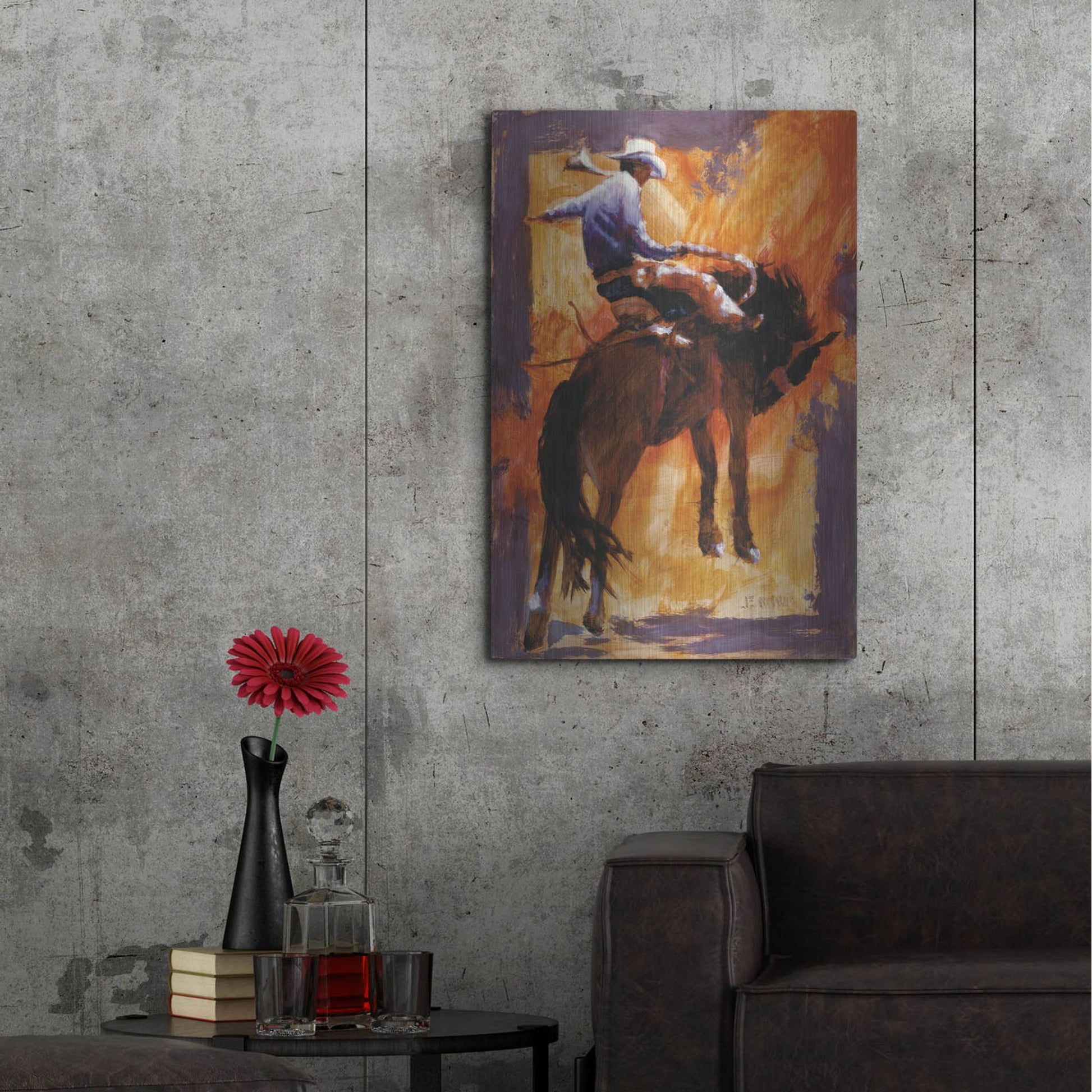 Luxe Metal Art 'Up In Front' by J. E. Knauf, Metal Wall Art,24x36