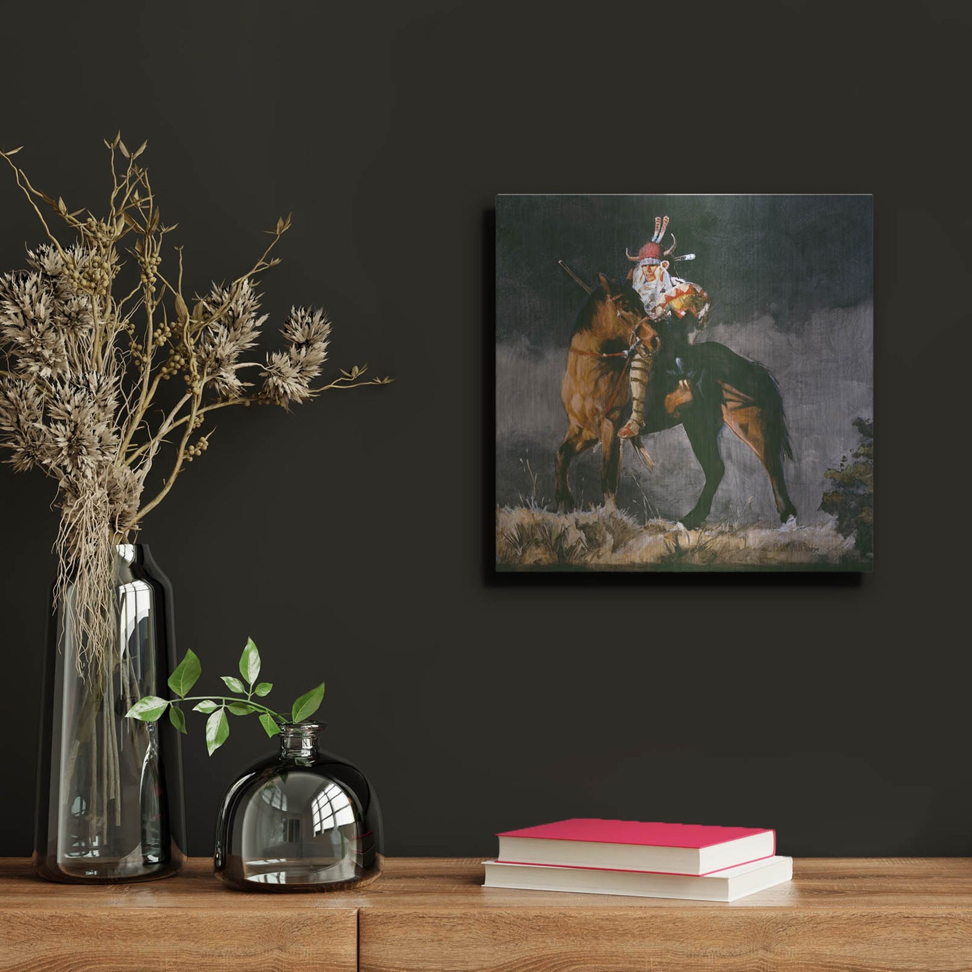 Luxe Metal Art 'Hill Top 2' by J. E. Knauf, Metal Wall Art,12x12