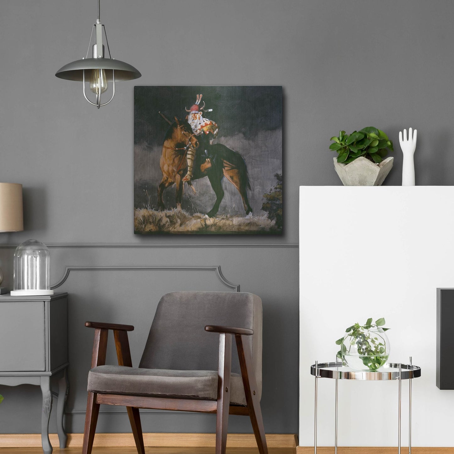 Luxe Metal Art 'Hill Top 2' by J. E. Knauf, Metal Wall Art,24x24
