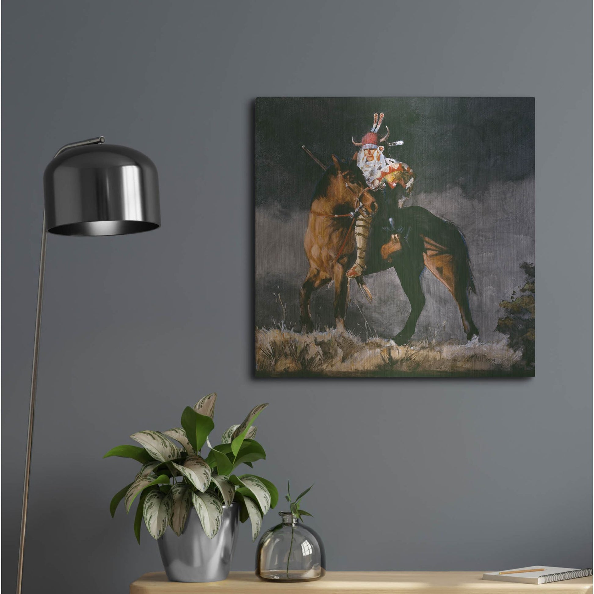 Luxe Metal Art 'Hill Top 2' by J. E. Knauf, Metal Wall Art,24x24