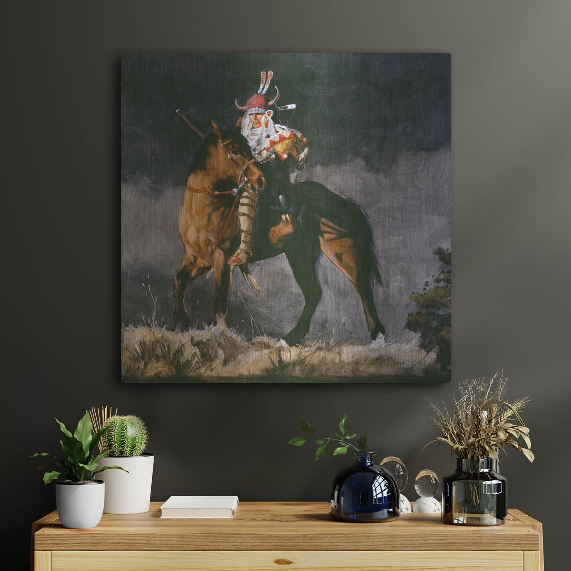 Luxe Metal Art 'Hill Top 2' by J. E. Knauf, Metal Wall Art,24x24