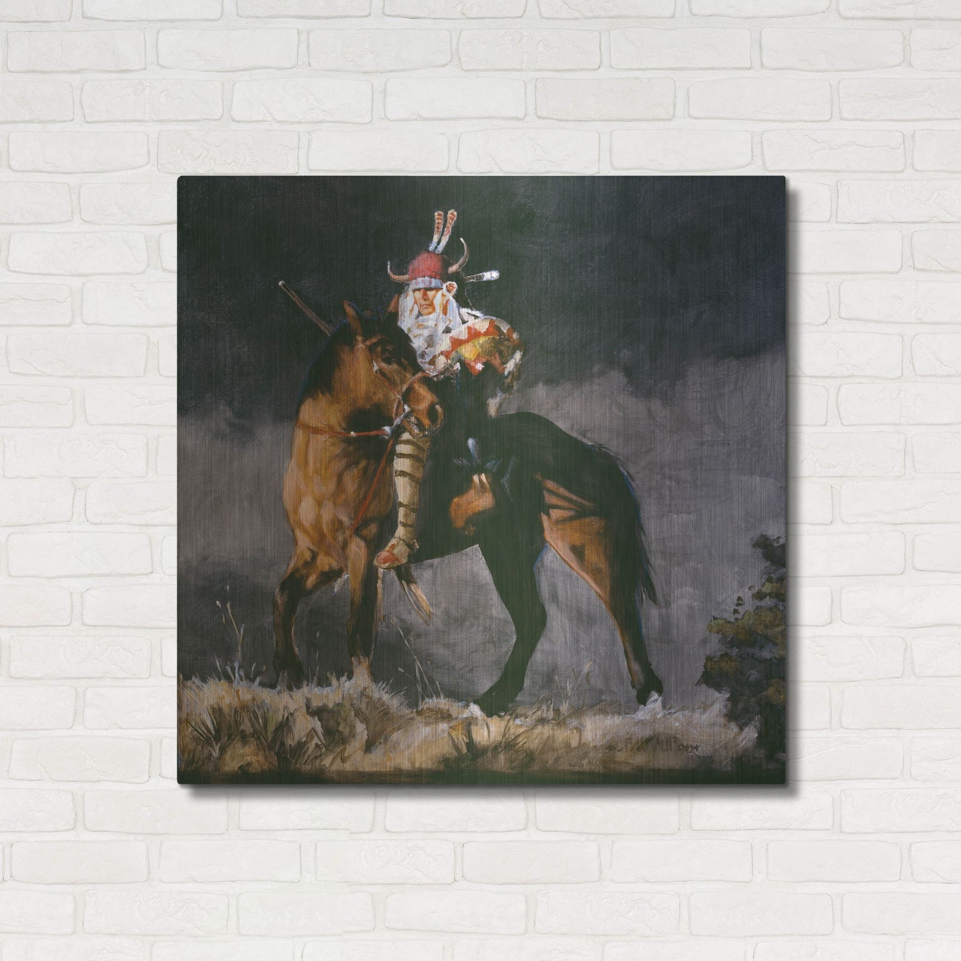 Luxe Metal Art 'Hill Top 2' by J. E. Knauf, Metal Wall Art,36x36
