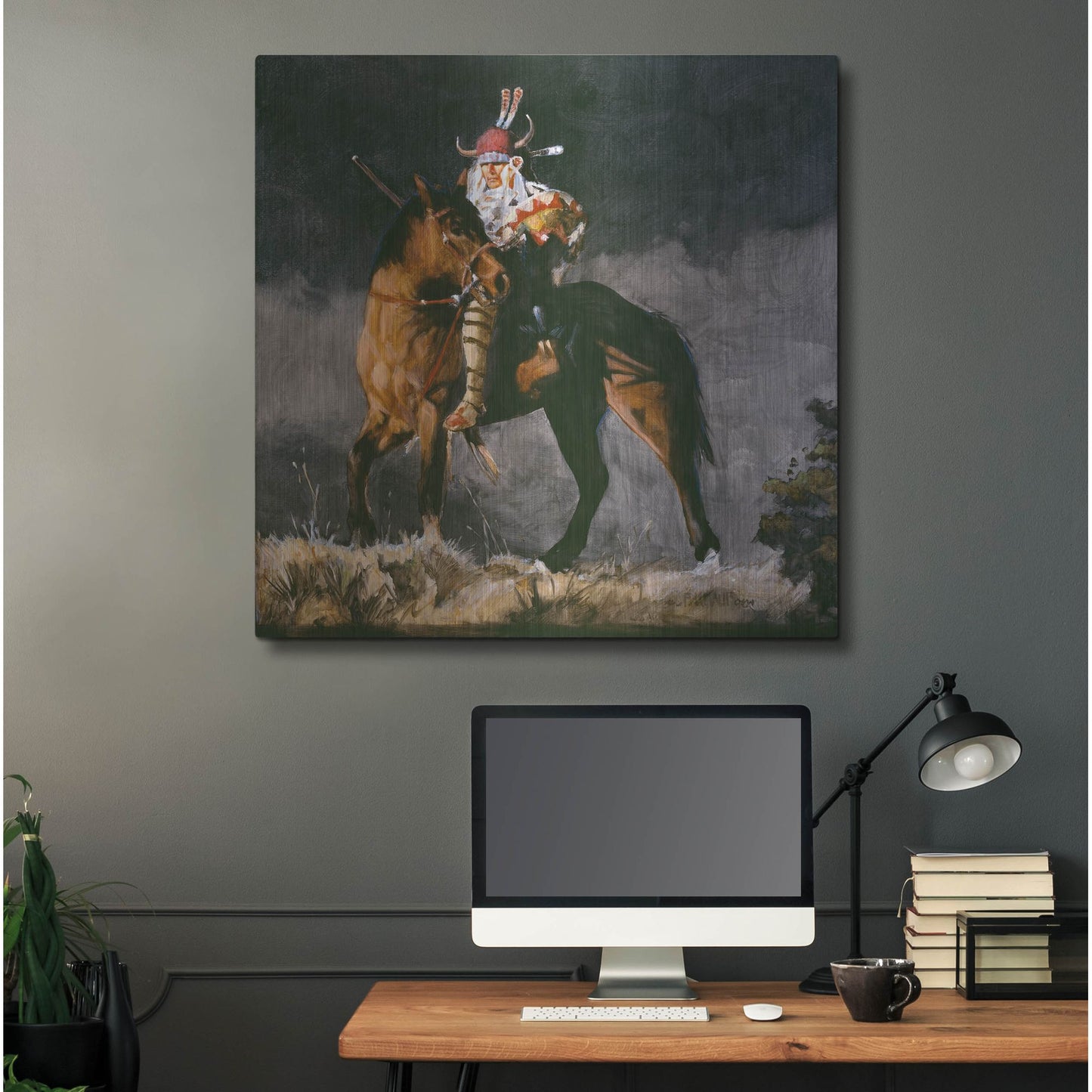 Luxe Metal Art 'Hill Top 2' by J. E. Knauf, Metal Wall Art,36x36