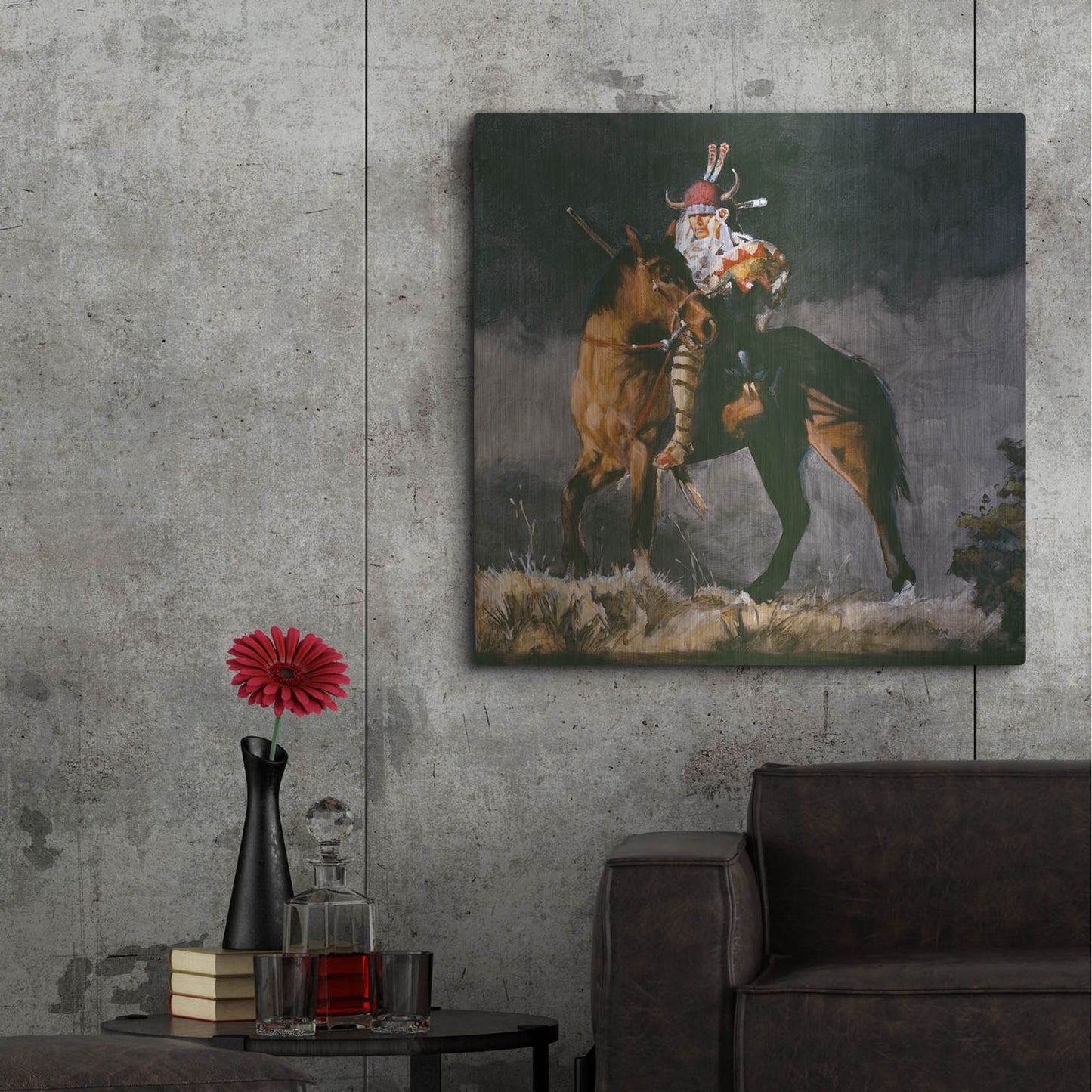 Luxe Metal Art 'Hill Top 2' by J. E. Knauf, Metal Wall Art,36x36