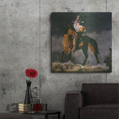 Luxe Metal Art 'Hill Top 2' by J. E. Knauf, Metal Wall Art,36x36