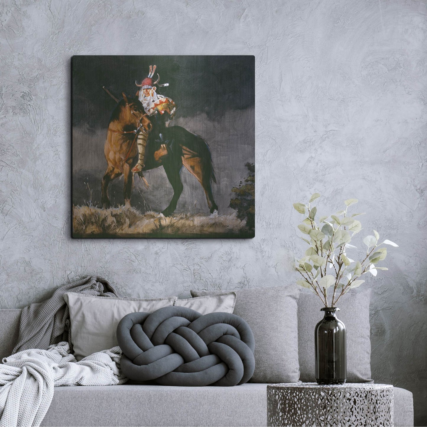 Luxe Metal Art 'Hill Top 2' by J. E. Knauf, Metal Wall Art,36x36