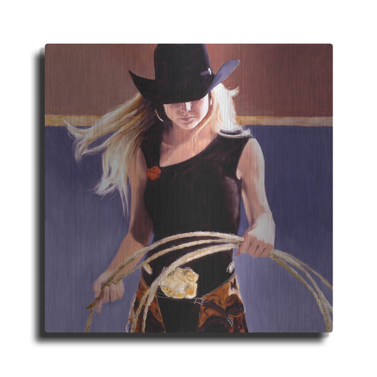 Luxe Metal Art 'Ropin'' by J. E. Knauf, Metal Wall Art