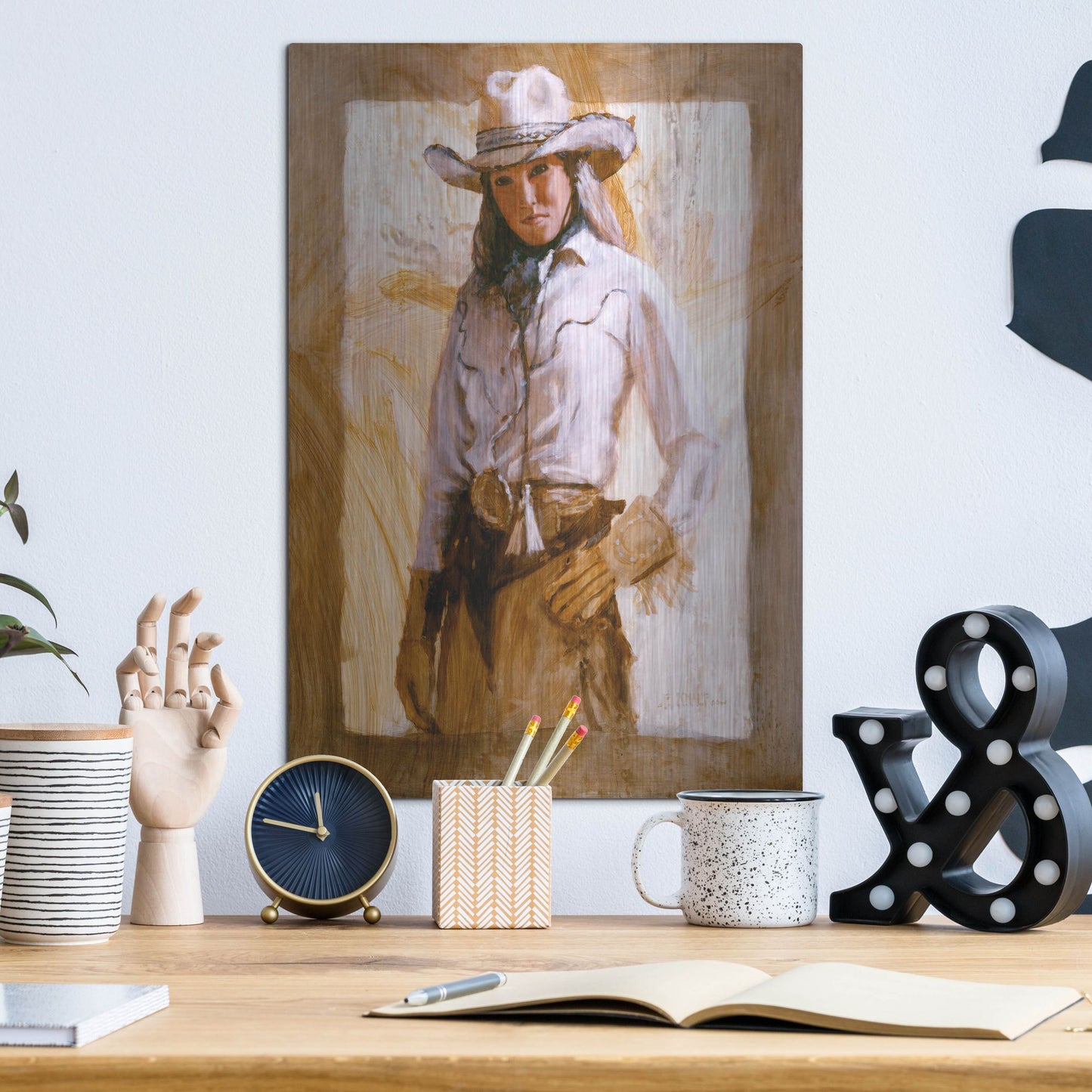 Luxe Metal Art 'I'Ll Count To Three' by J. E. Knauf, Metal Wall Art,12x16