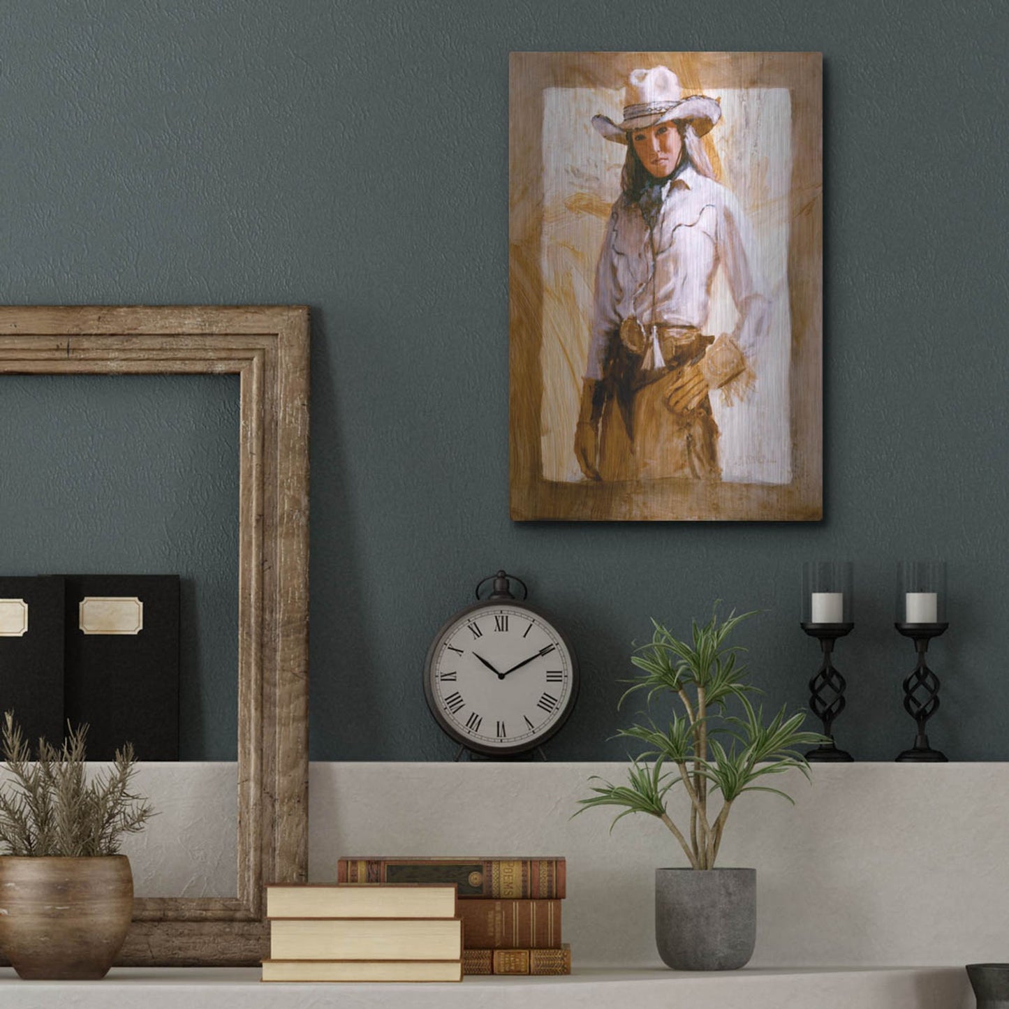 Luxe Metal Art 'I'Ll Count To Three' by J. E. Knauf, Metal Wall Art,12x16