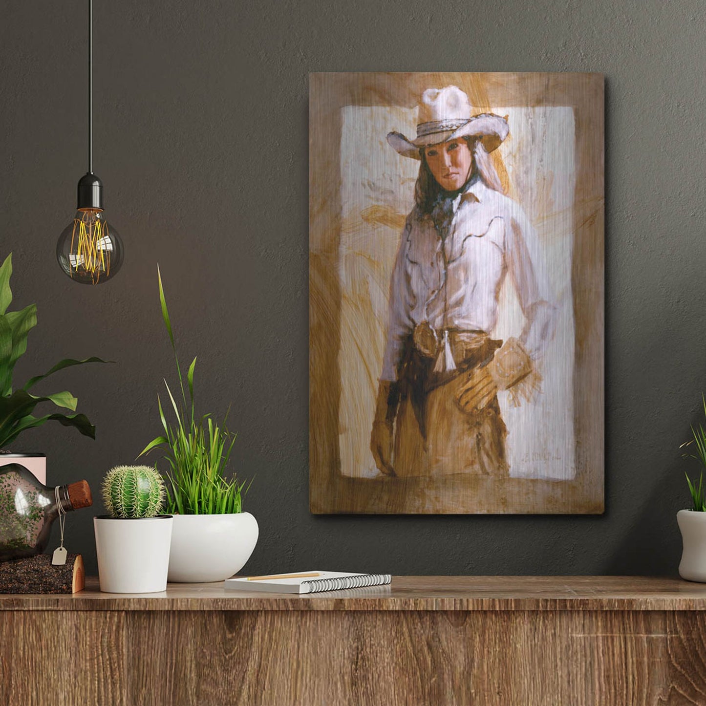 Luxe Metal Art 'I'Ll Count To Three' by J. E. Knauf, Metal Wall Art,12x16