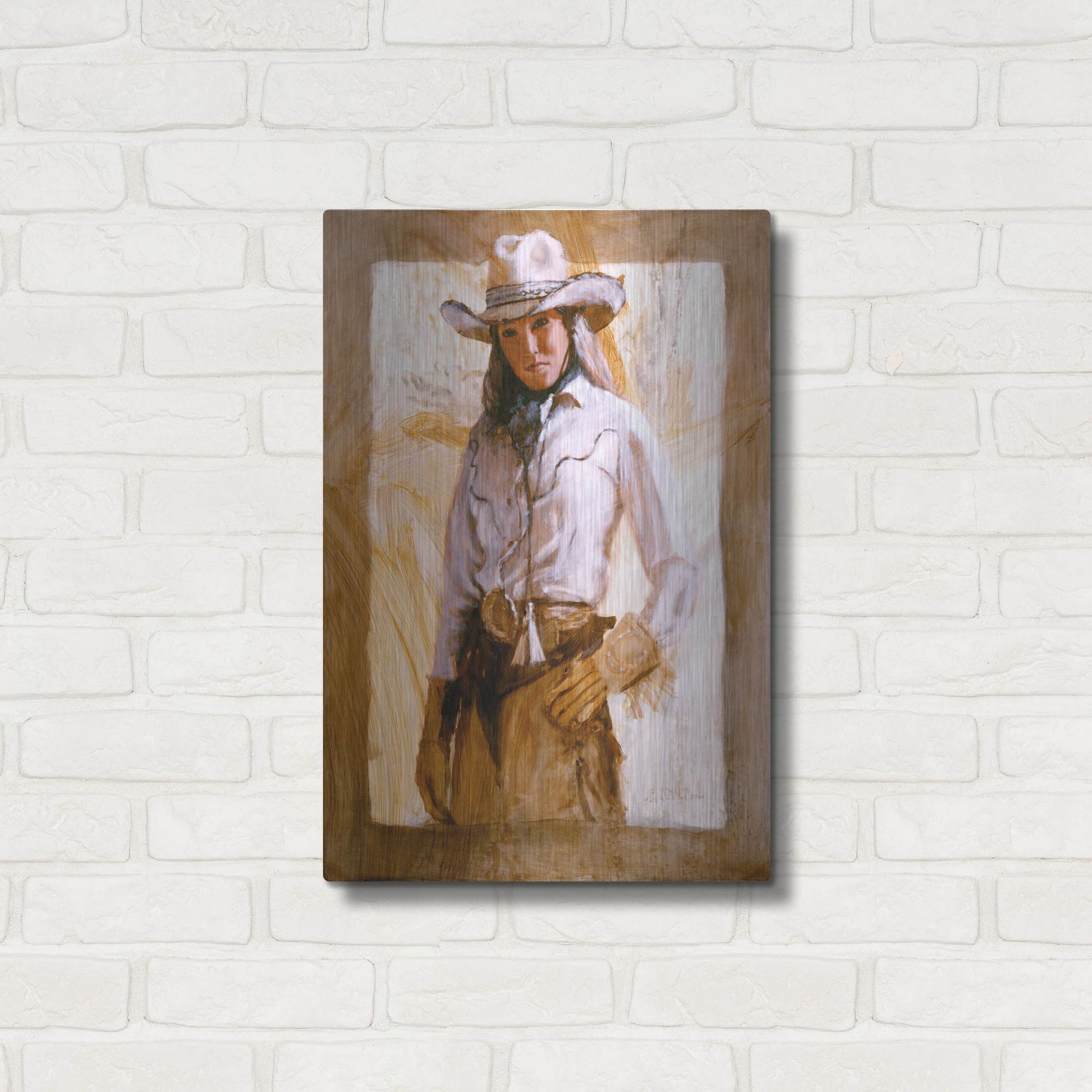 Luxe Metal Art 'I'Ll Count To Three' by J. E. Knauf, Metal Wall Art,16x24