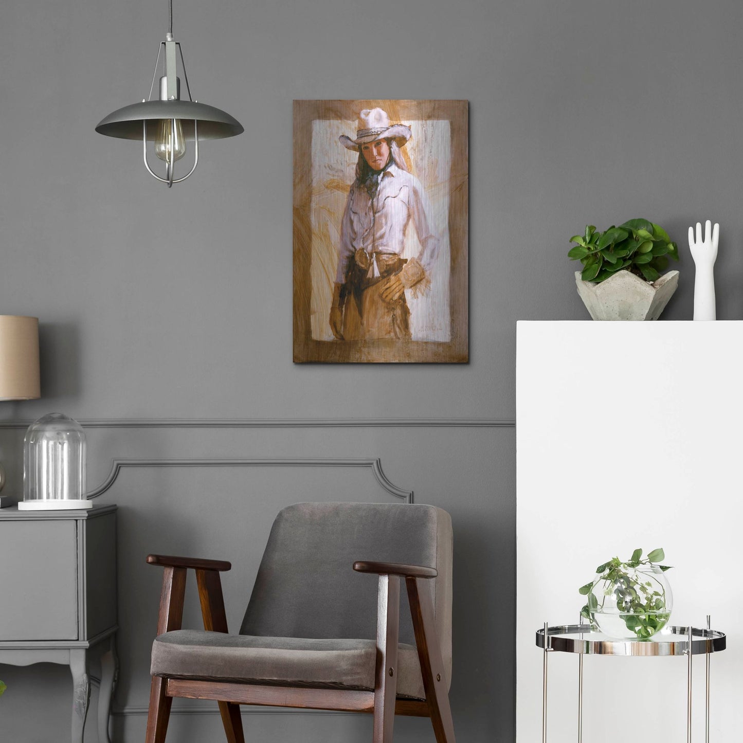 Luxe Metal Art 'I'Ll Count To Three' by J. E. Knauf, Metal Wall Art,16x24