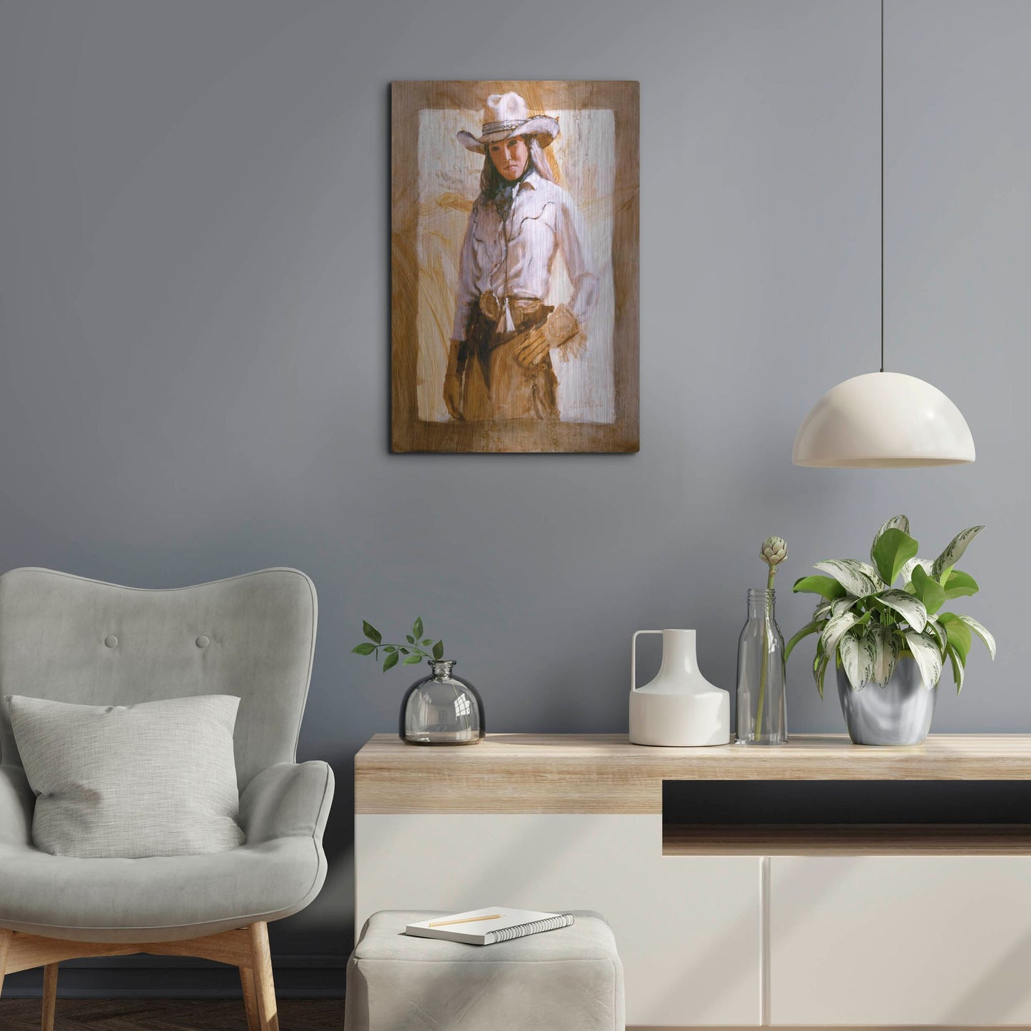Luxe Metal Art 'I'Ll Count To Three' by J. E. Knauf, Metal Wall Art,16x24