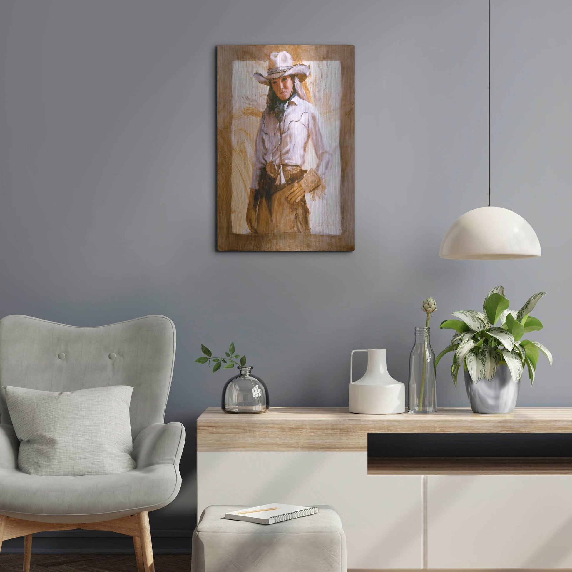 Luxe Metal Art 'I'Ll Count To Three' by J. E. Knauf, Metal Wall Art,16x24