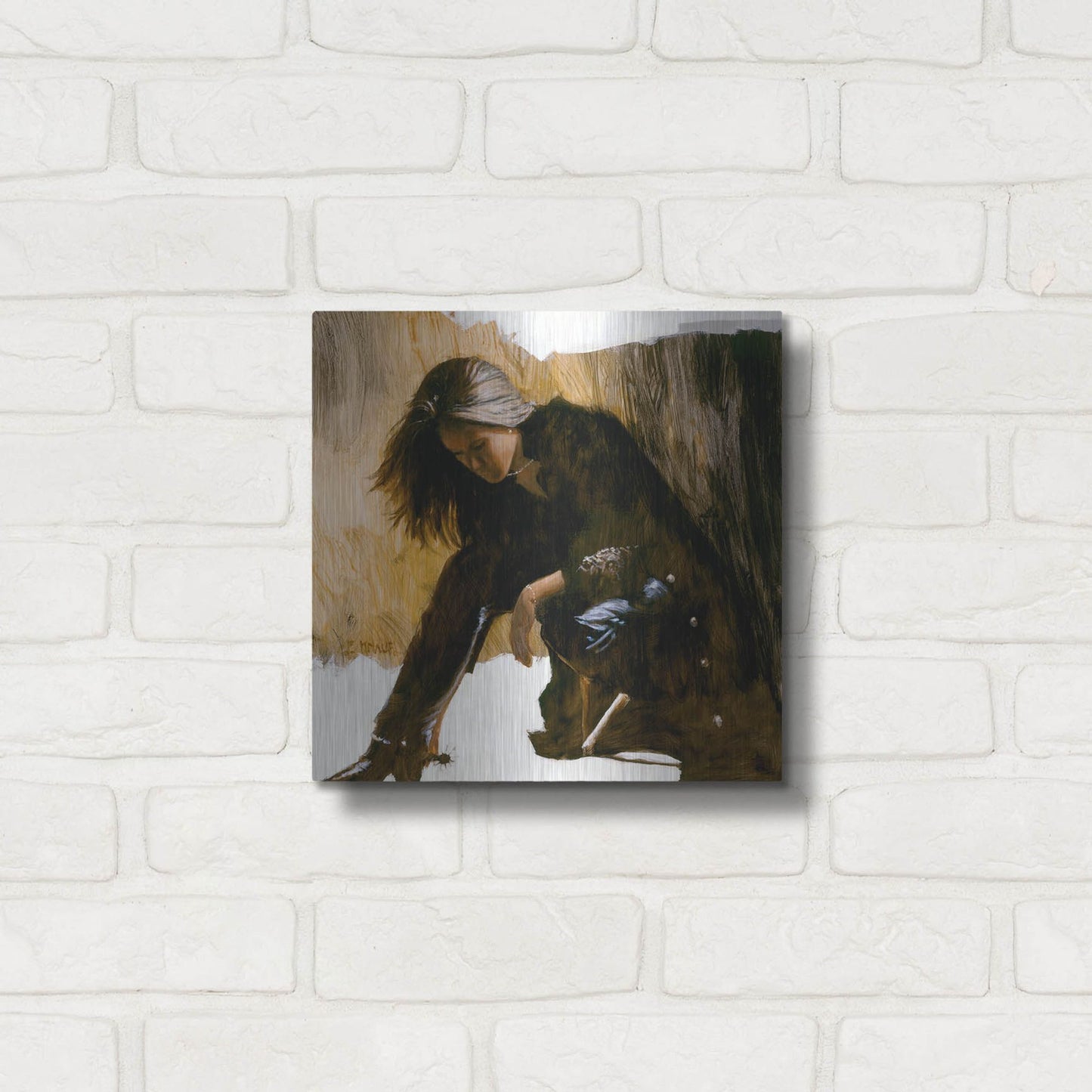 Luxe Metal Art 'Spur' by J. E. Knauf, Metal Wall Art,12x12